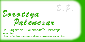 dorottya palencsar business card